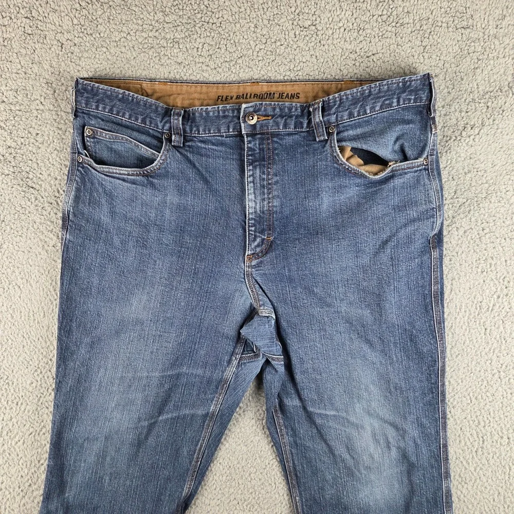 Duluth Trading Flex Ballroom Jeans Mens 42x32 (39x30)‎ Blue